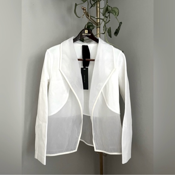 KZ_K Studio NYC White Techno Blazer NWT ~ Size L - Picture 2 of 14